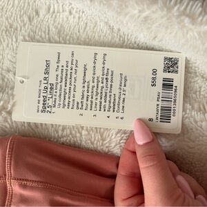 Lululemon speed it up shorts 2.5